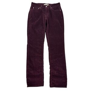 Levis Pants Womens 29 Purple Corduroy 505 Straight Classic Stretch Jeans